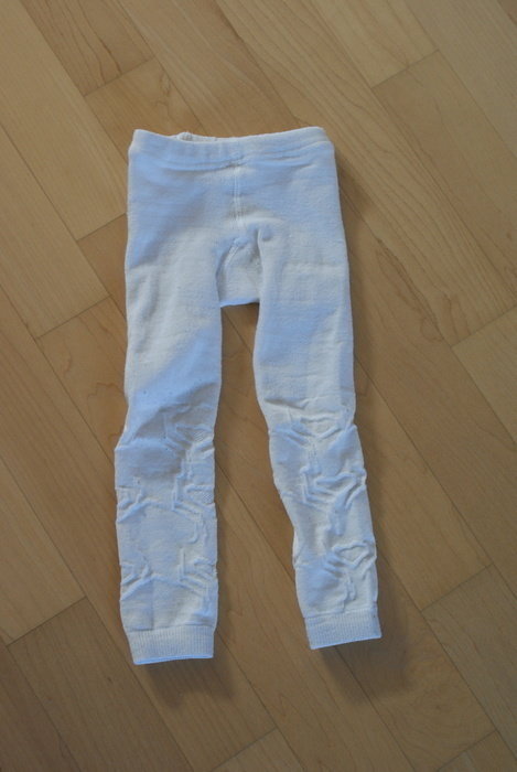 Weiße Leggings mit Muster