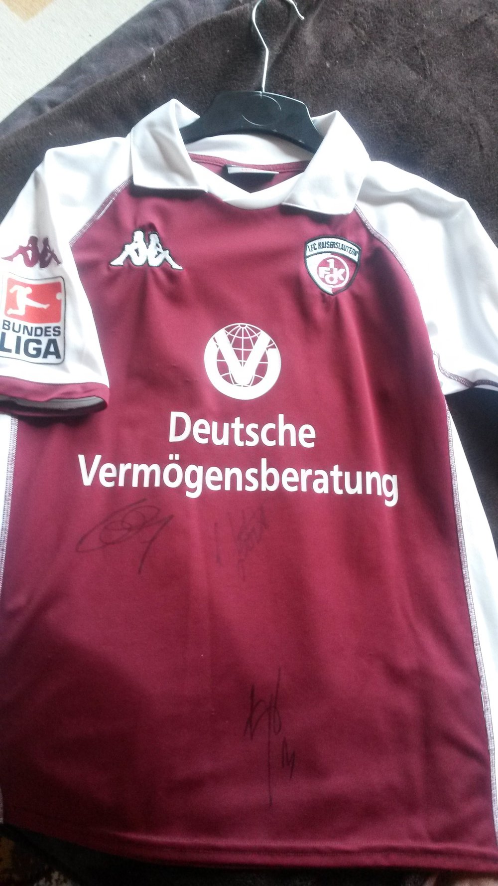 1. FC Kaiserslautern FCK Trikot Riedl mit Autogramme Bundesliga Logo Riedl