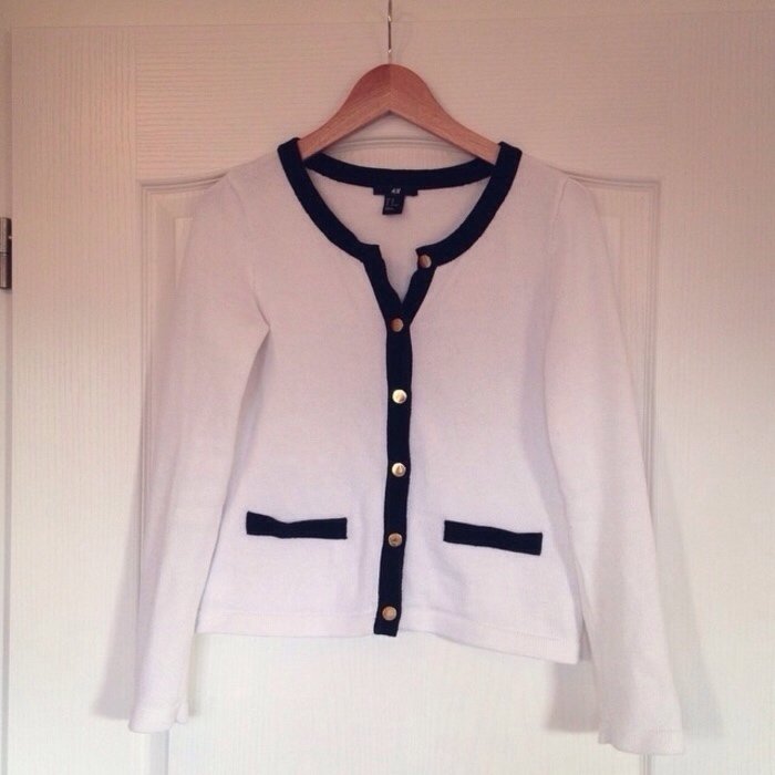 weiße Strickjacke Cardigan H&M Gr. XS / 34