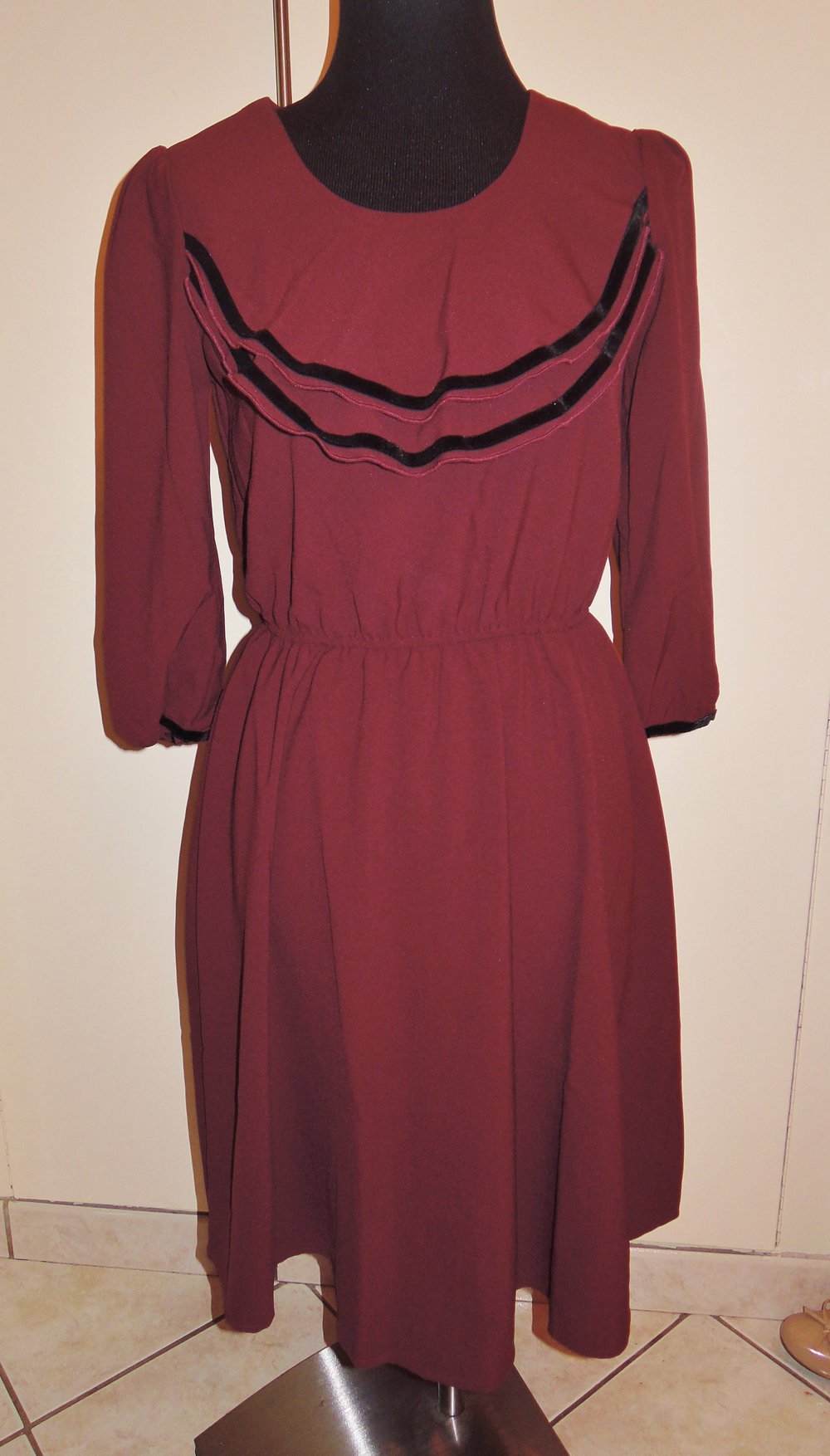Mint & Berry Kleid Gr. S lila beere aubergine Retro Vintage