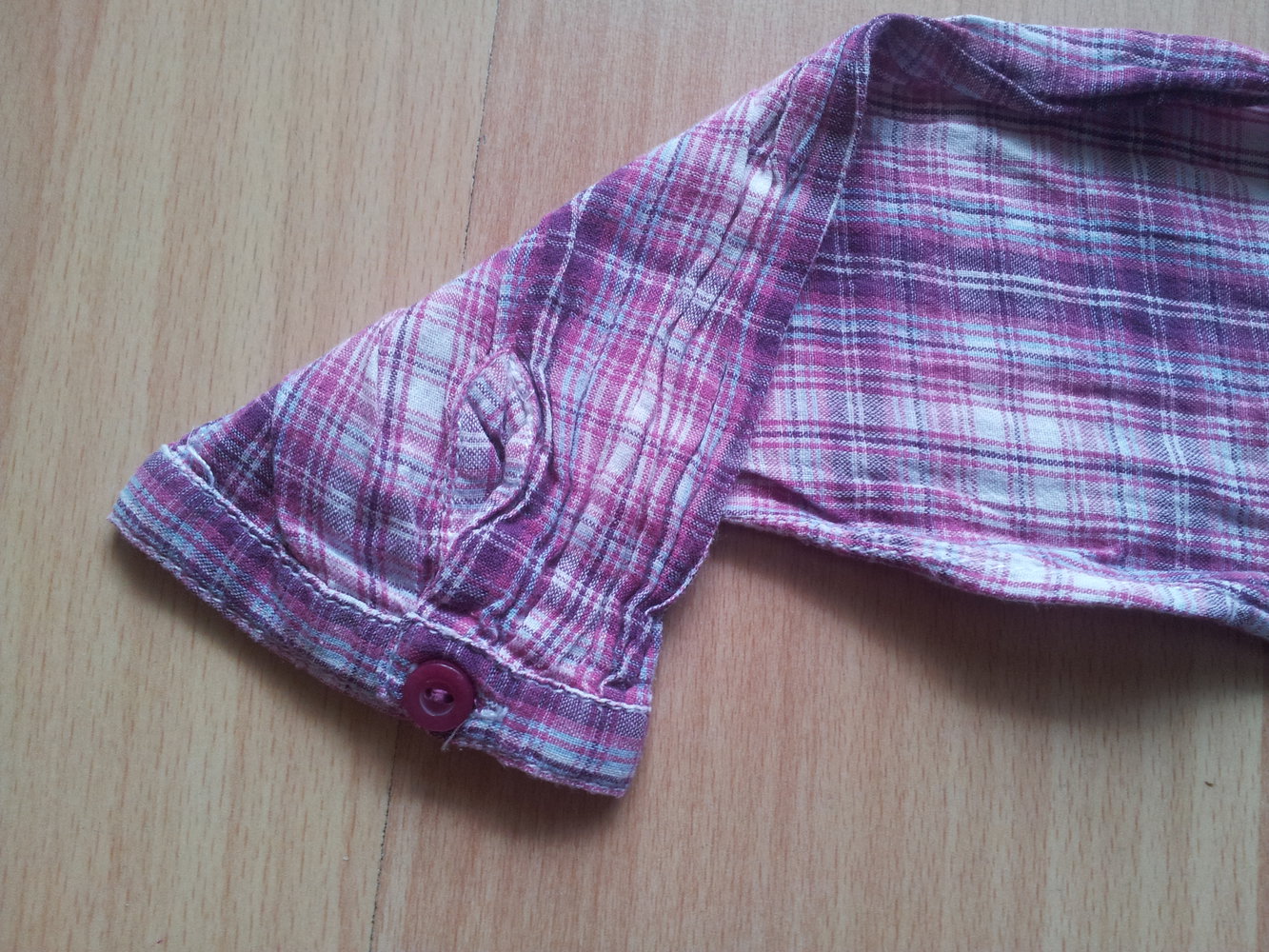 Bluse Hemd lila rosa pink weiß kariert Gr. 86 