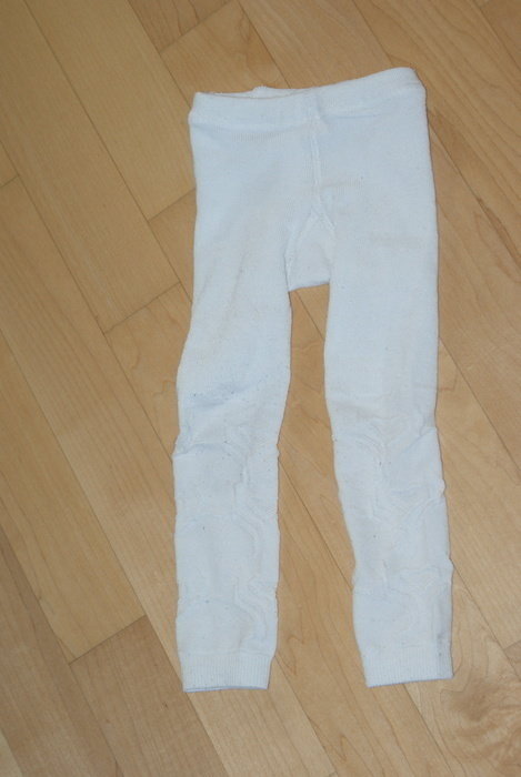 Weiße Leggings mit Muster