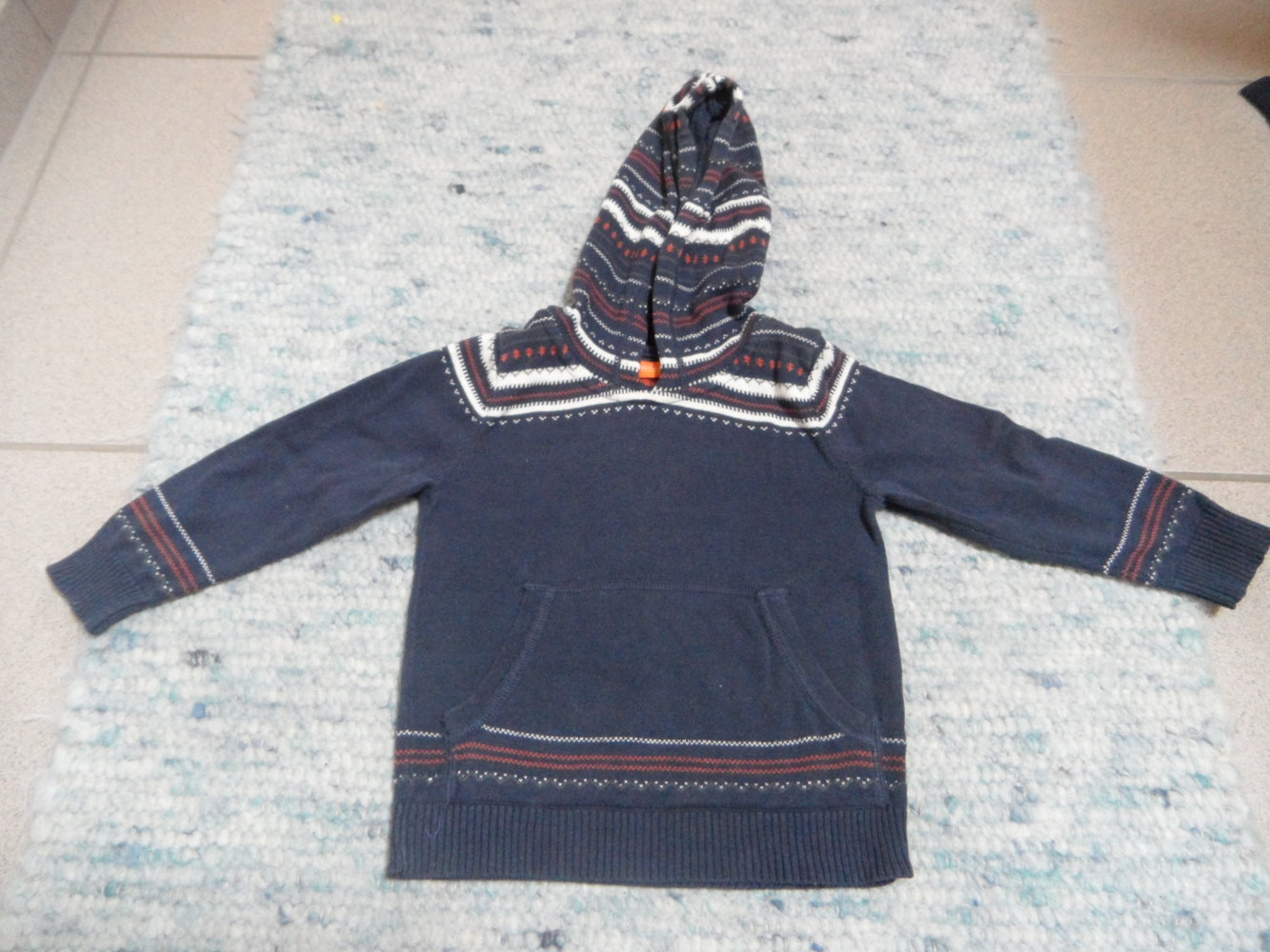 Staccato 92/98 dünner Strickpulli mit Norwegermuster