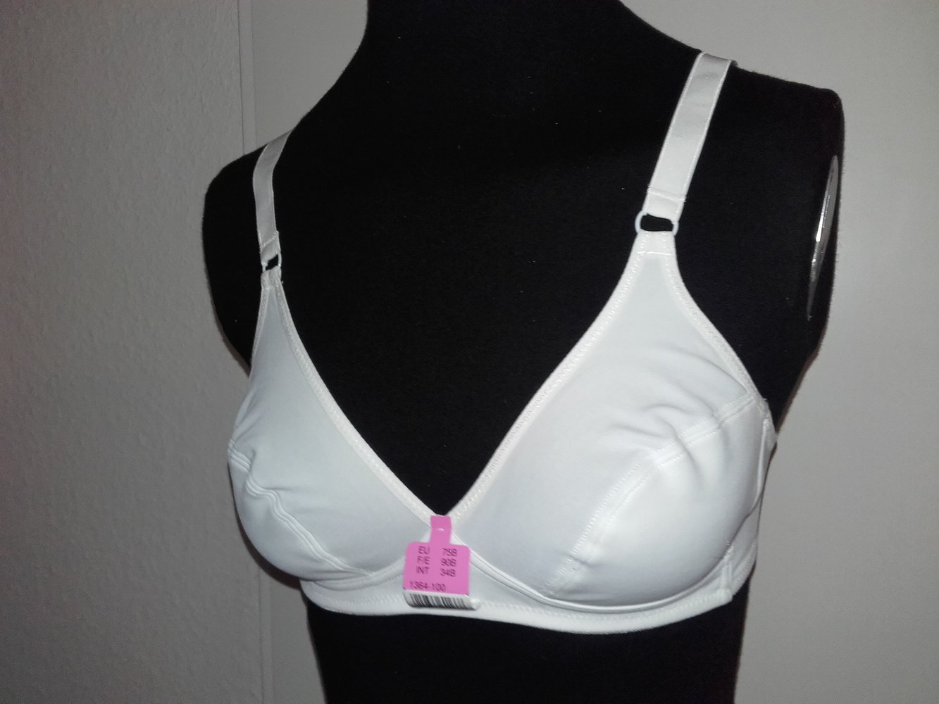 weißer BH ohne Bügel, 75B