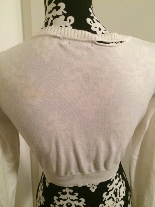 weiß-beiger Bolero Bolerojäckchen