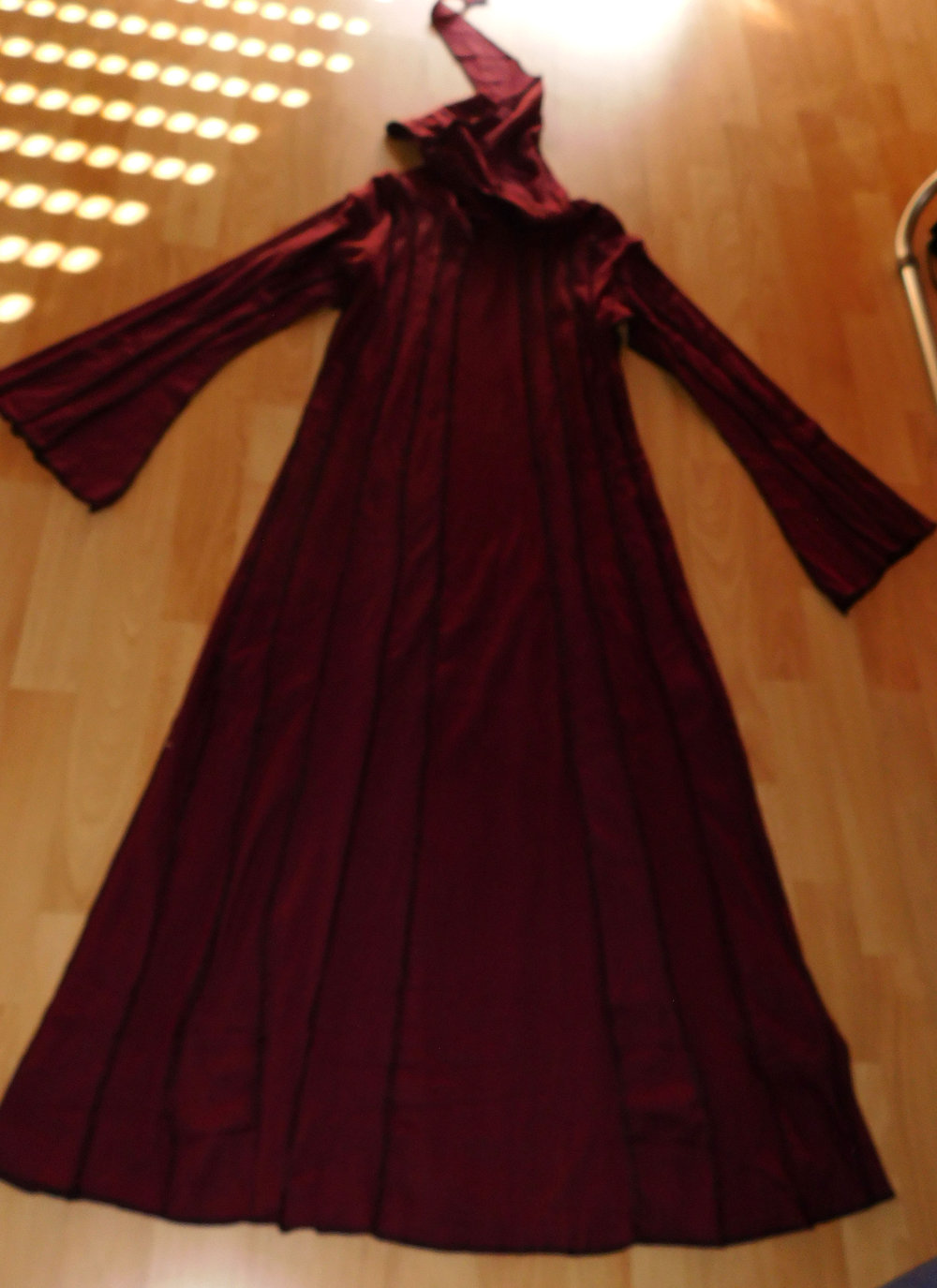 Kleid mit Zipfel Kapuze free size Brust 47cm Indien Hippie Goa Ethno