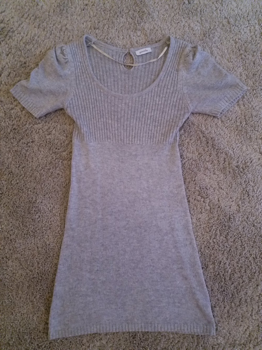 Süßes Pimkie Woll Kleid Strickkleid Grau XS