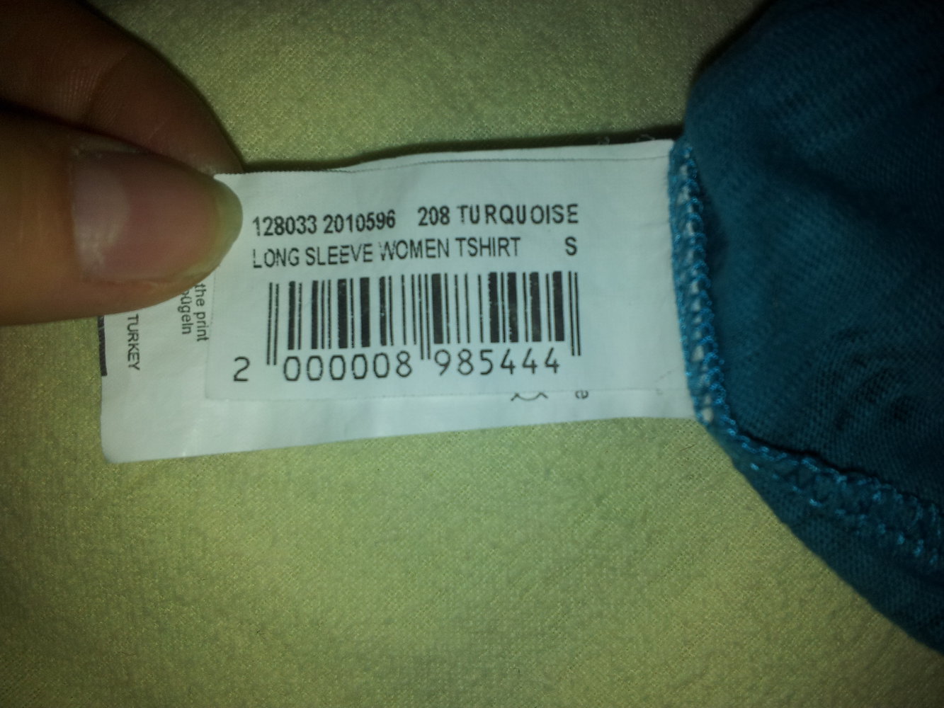 Top Kenvelo türkis Gr. S Druck Stretch