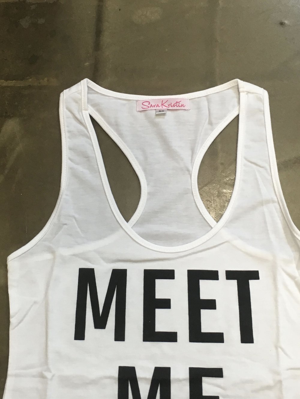 Sara Kristin - Bodybuilding Top - Tanktop Fitness Sport Top T-Shirt blogger weiß schwarz