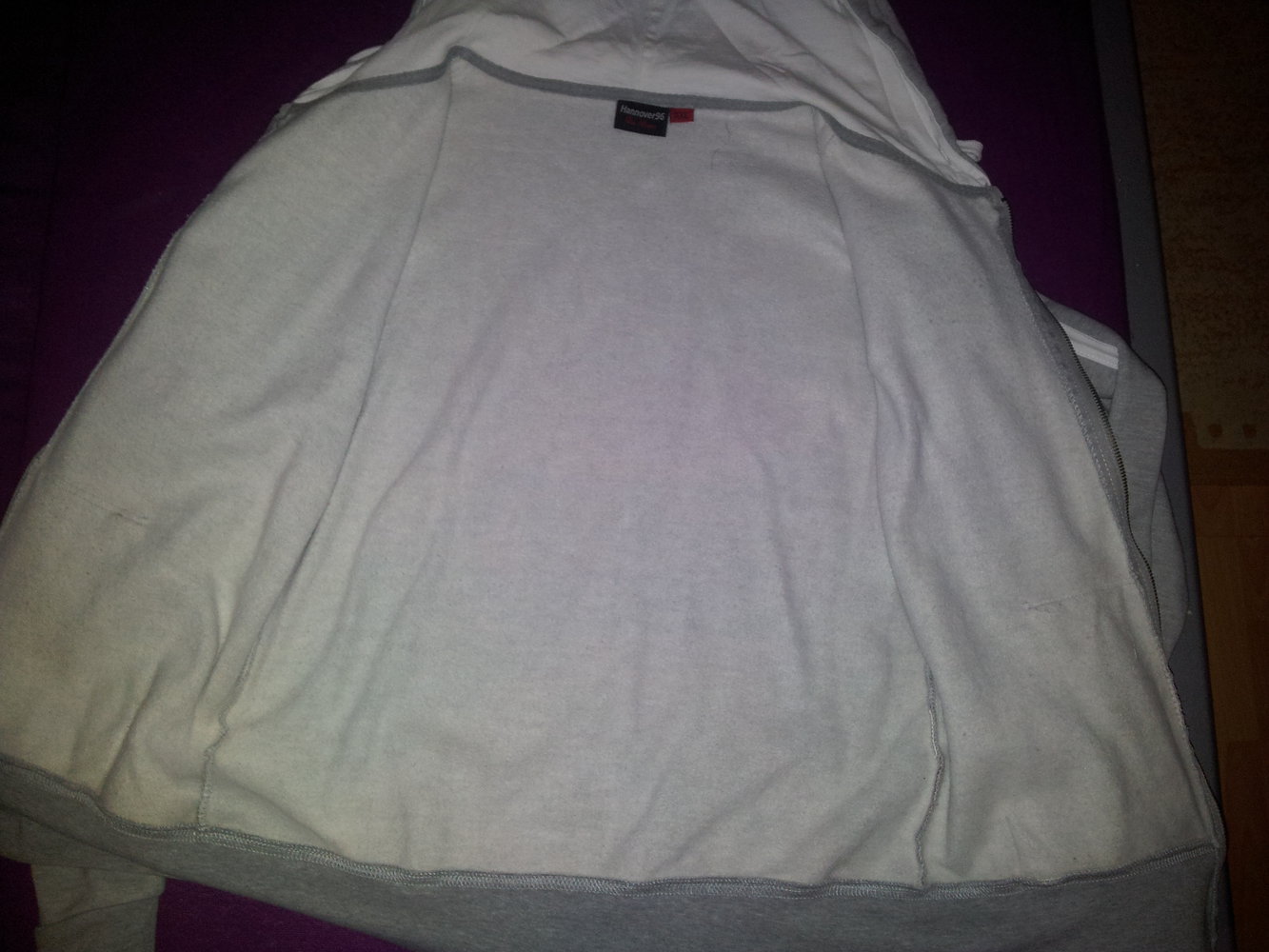 Kaputze Jacke Sportjacke grau Hannover 96 Die Roten Neu