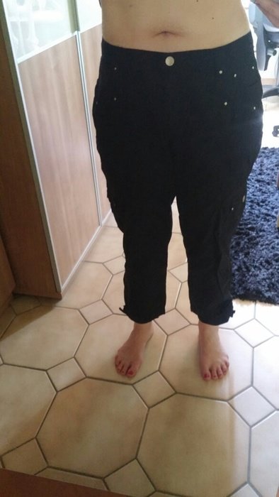 Schwarze Stoffhose