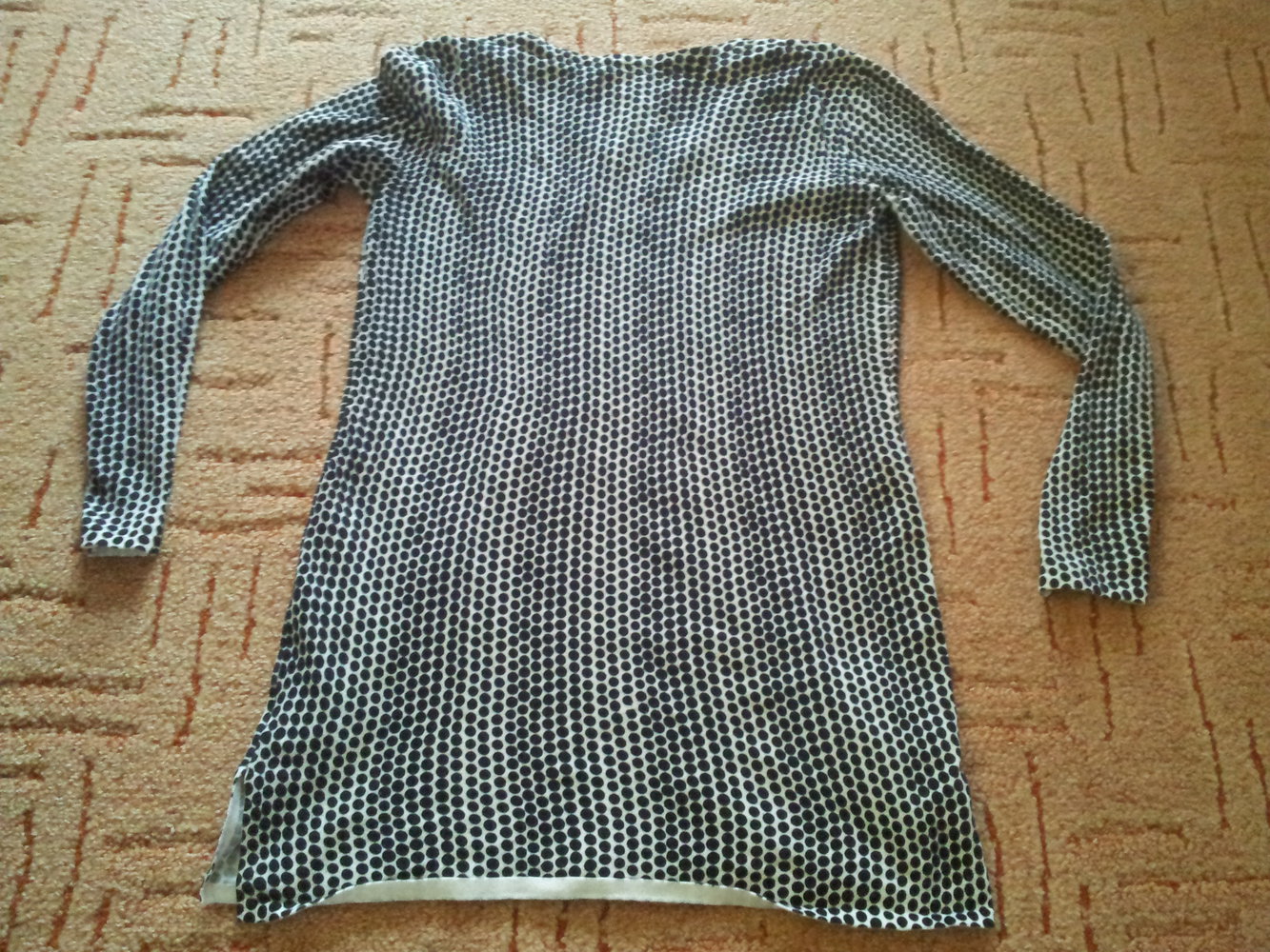  Pullover Gharanie Strok London weiß schwarz Punkte Gr. M