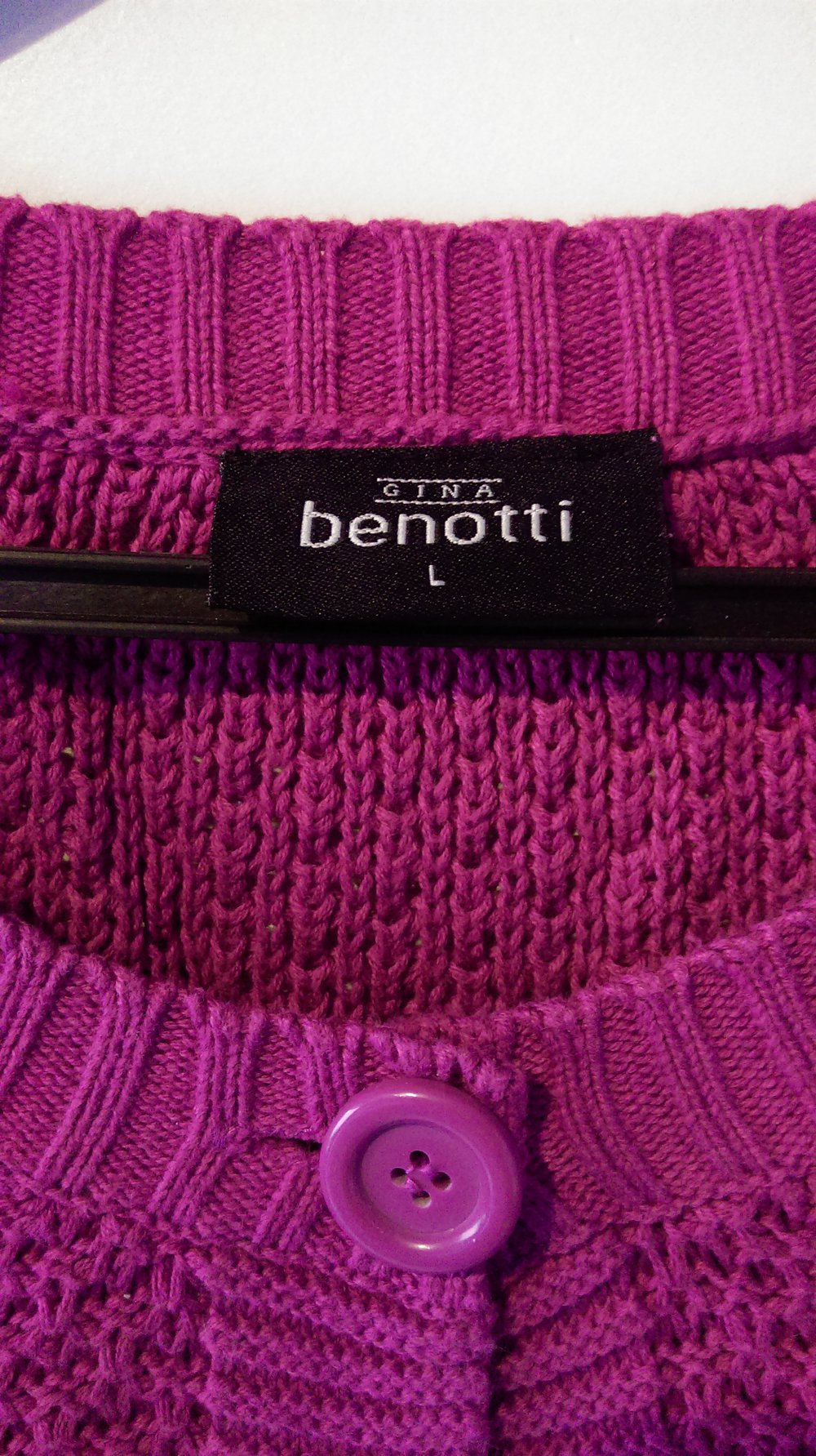 Dicker Cardigan in Beerenton lila pink