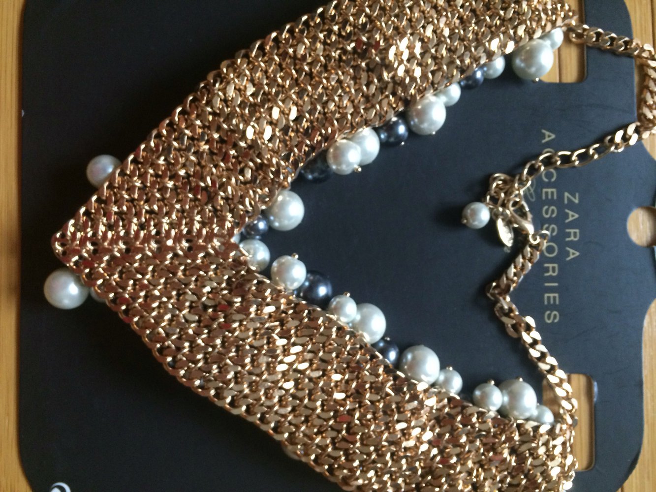 Zara Kette Perlen Statement gold Blogger