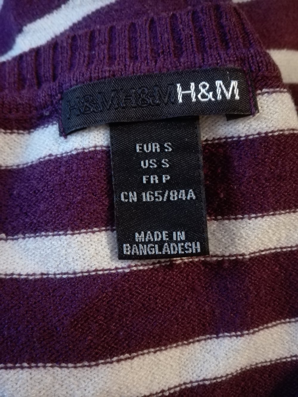 gestreifter Pullover 3/4 Arm