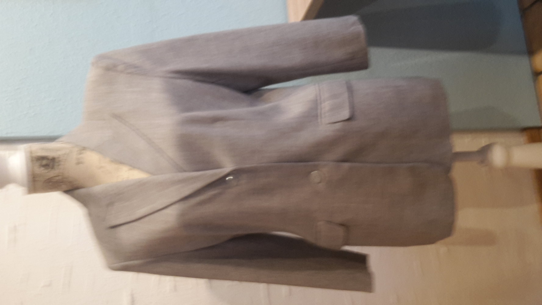 hellgrauer Hosenanzug,meliert,Hose 38, Blazer 40, 4/5/6 Fashion Conzept