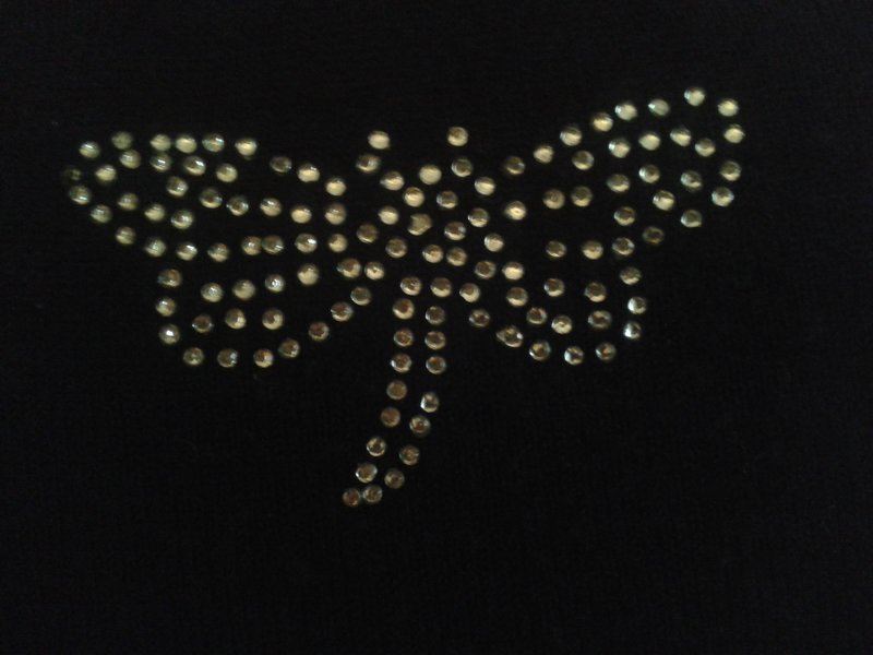 süßes kurzes Jäckchen schwarz dreiviertel Arm Strassverzierung