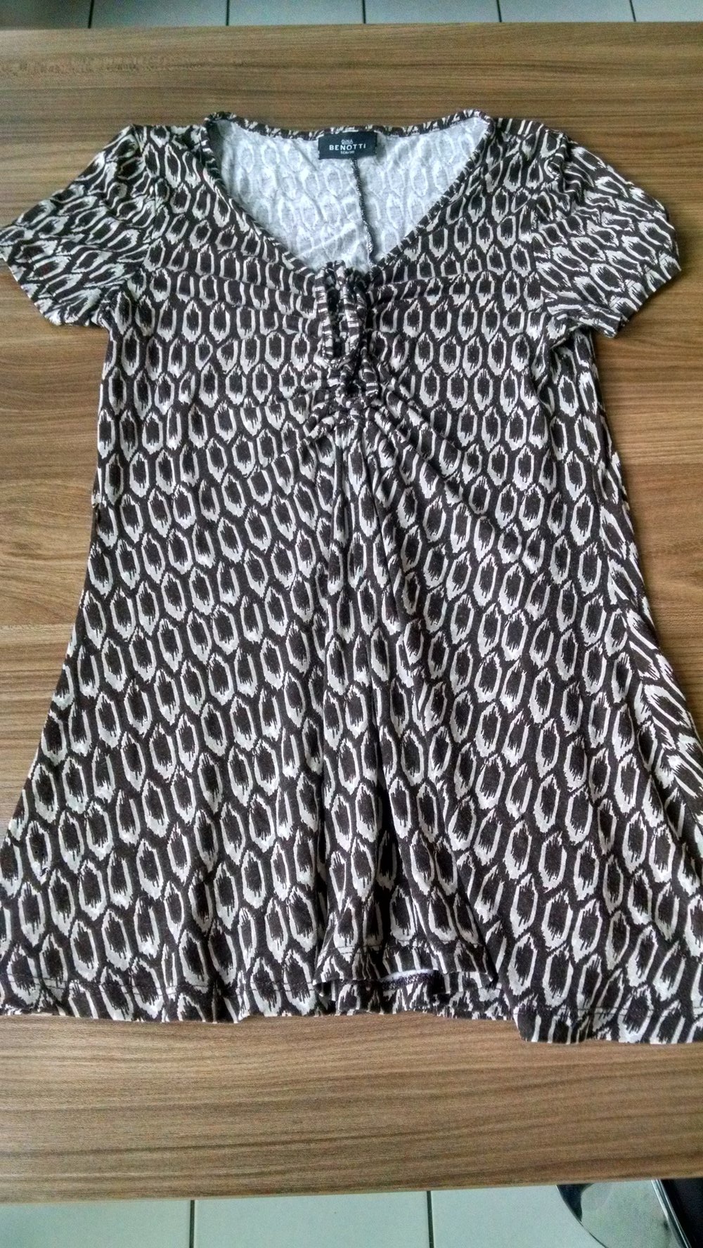 Gemustertes Tunikashirt Gr. 36/38