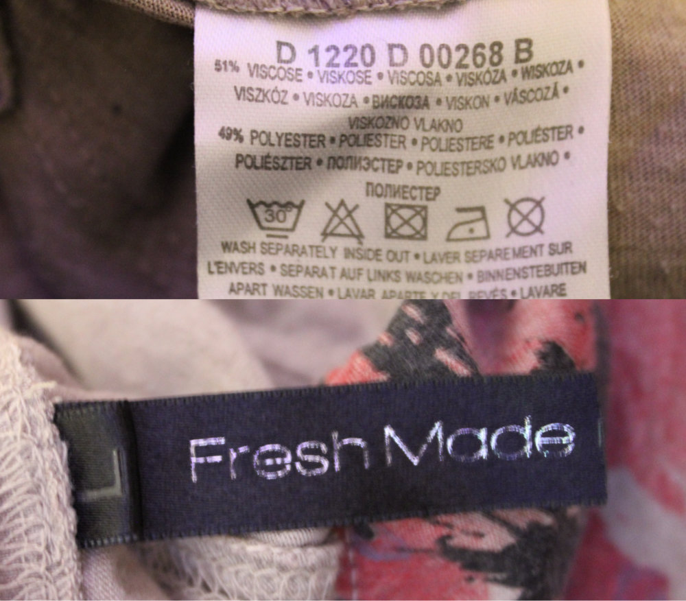 Shirt mit Fledermausärmeln und Hibiskusblüten