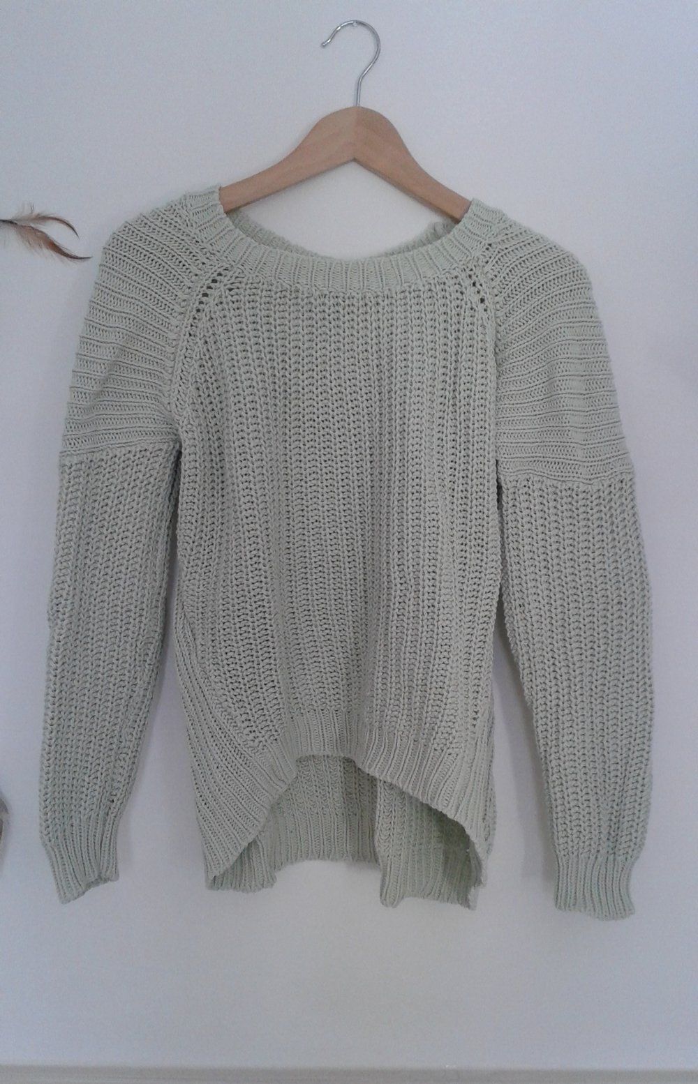 hellgrüner Strickpullover pastell von H&M