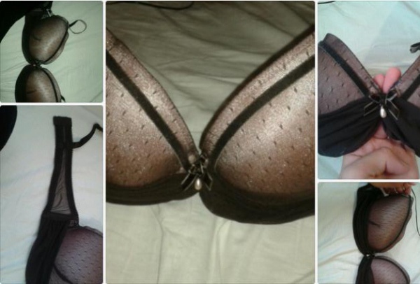 Brauner edler bh ungetragen 80b