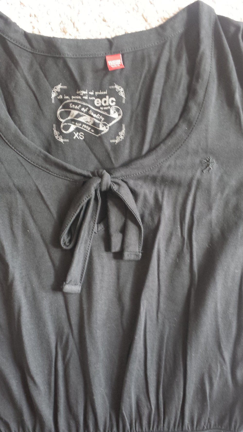 EDC Esprit Tunika Kleid Schwarz XS 34