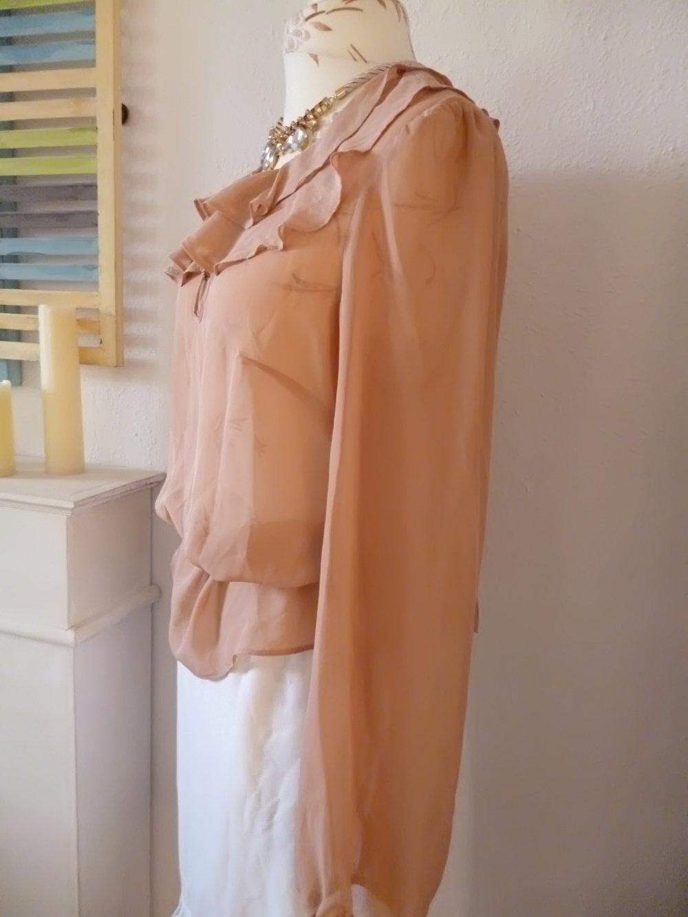 Volantkragen Bluse nude boheme 
