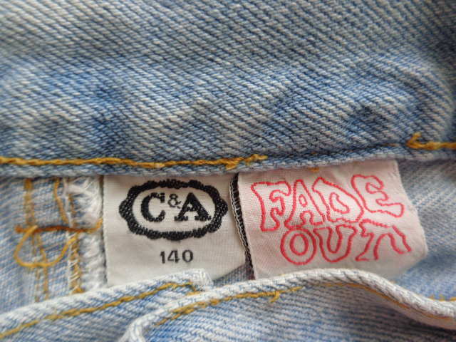 #Jeans Shorts Bermuda Gr. 152 hellblau Fade out/C&A