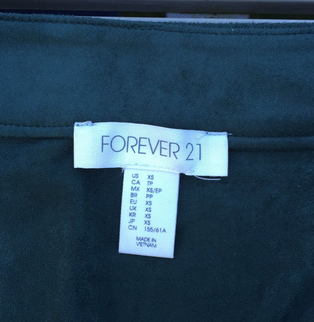 NEU: FOREVER 21 Minirock Wickelrock ZIPPER Gr. XS