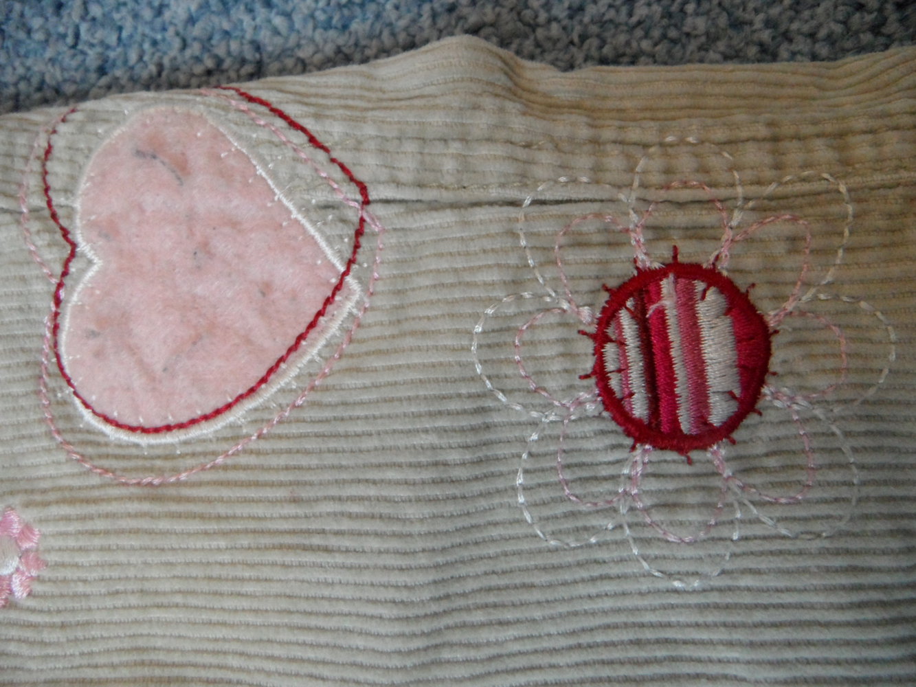 Salt and Pepper Cordhose mit Applikationen