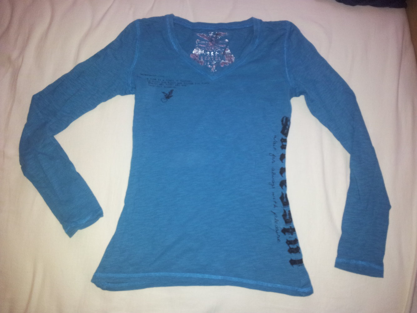 Top Kenvelo türkis Gr. S Druck Stretch