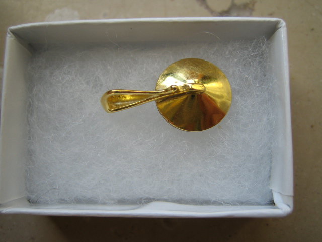Anhänger Swarovski Rivoli 925er Silber vergoldet 12 cm