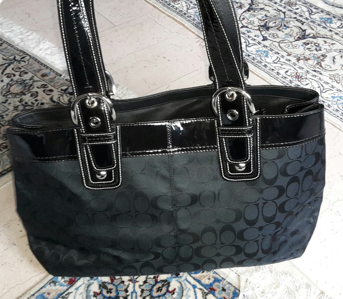 Neue Coach Handtasche in schwarz groß orginal