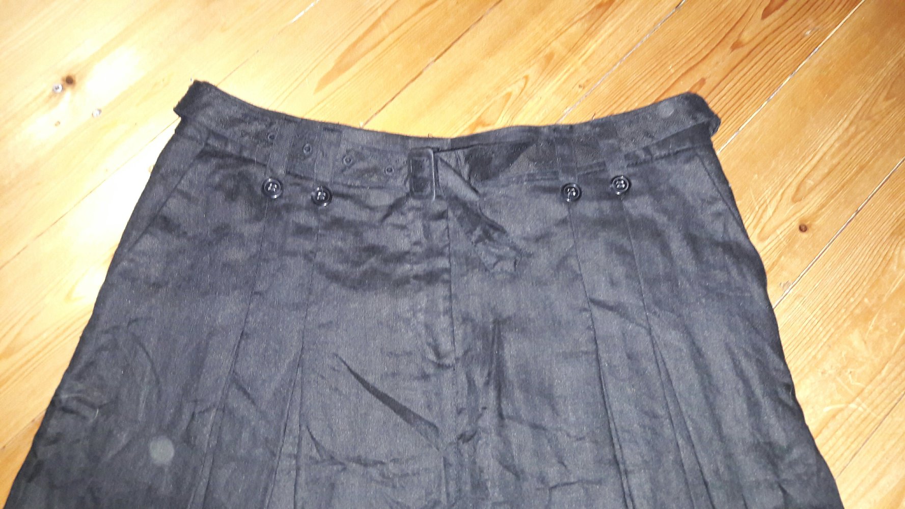 Leinenrock schwarz von H&M