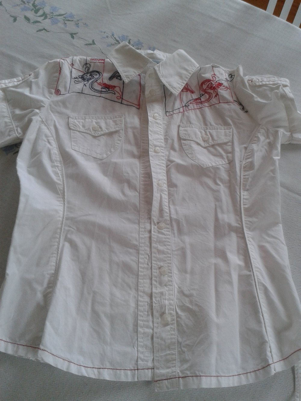 Bluse weiß Gin Tonic