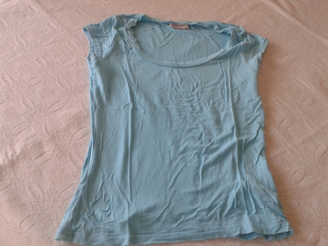 T-Shirt hellblau schlicht dünn