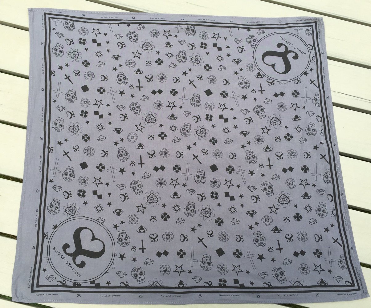 SUGAR STATION Tuch NICKYTUCH Bandana Haarband grau