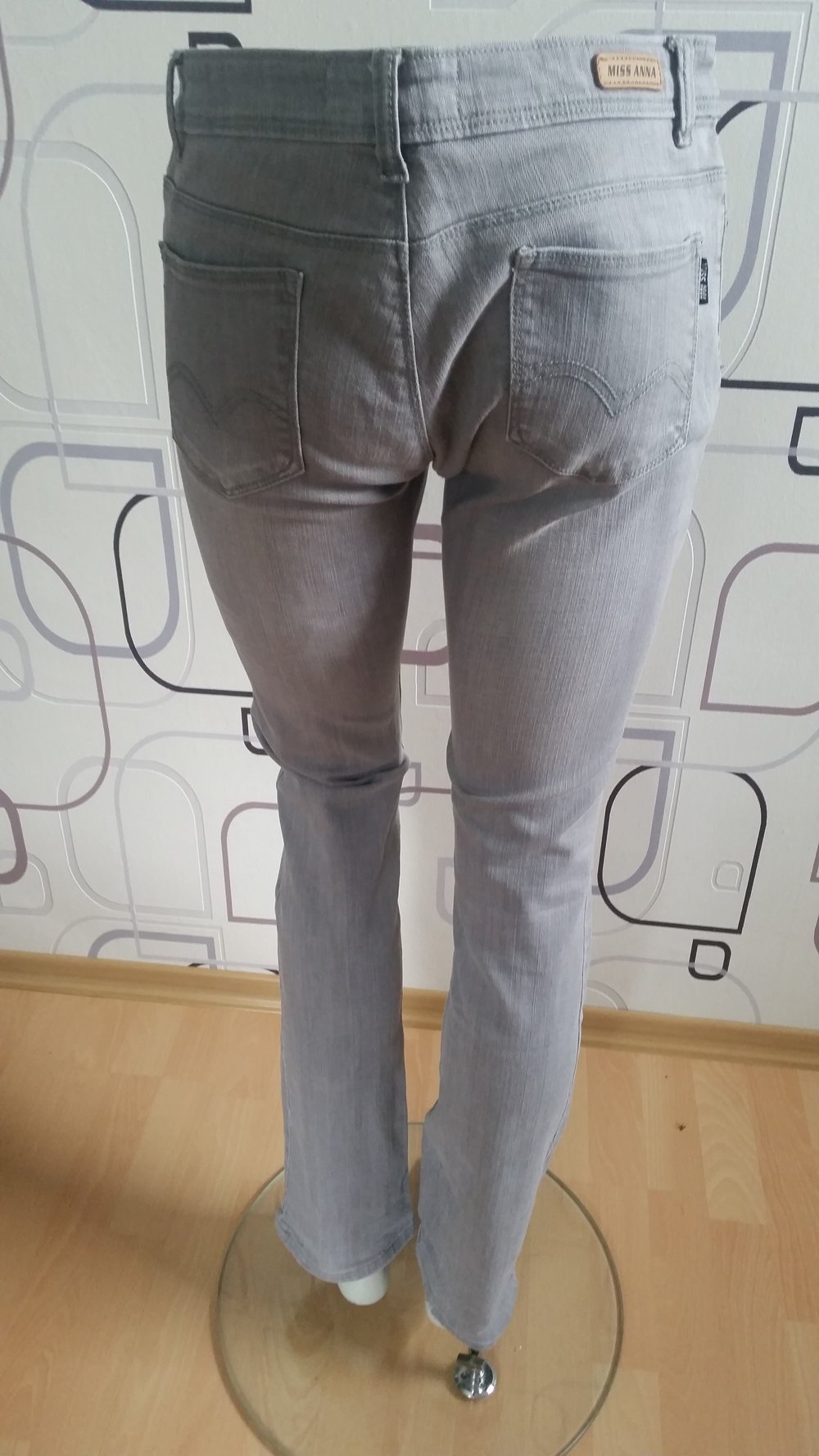 hellgraue Jeans Hose