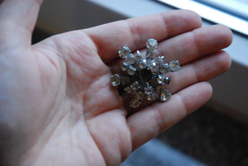 Vintage Brosche Stern / Schneeflocke