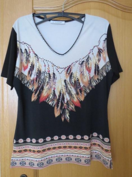 Oberteil, Gr.38/S, schick, V-Ausschnitt, Kurzarm, neu