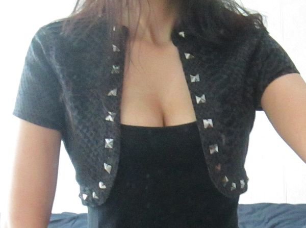 Bolero im Schlangenhaut-Look und mit Nieten *Gothic* *Goth* *Glam* *Punk*