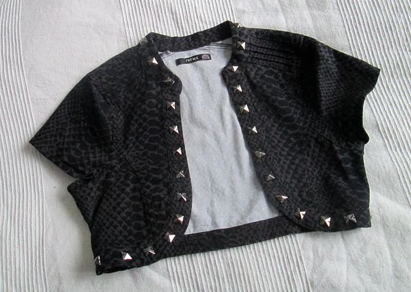 Bolero im Schlangenhaut-Look und mit Nieten *Gothic* *Goth* *Glam* *Punk*