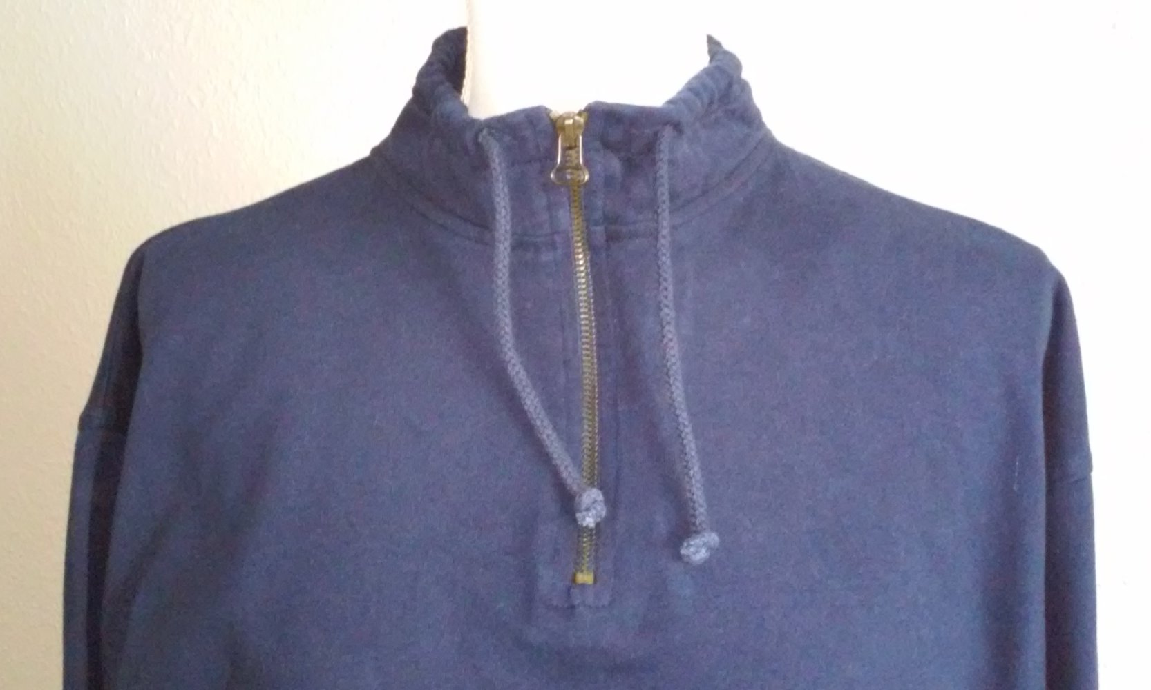 Sweatshirt Langarm Shirt Rundhals/kl.Stehkragen/Reißverschluß Pulli velourartig Freizeit Sport Basic Oberteil