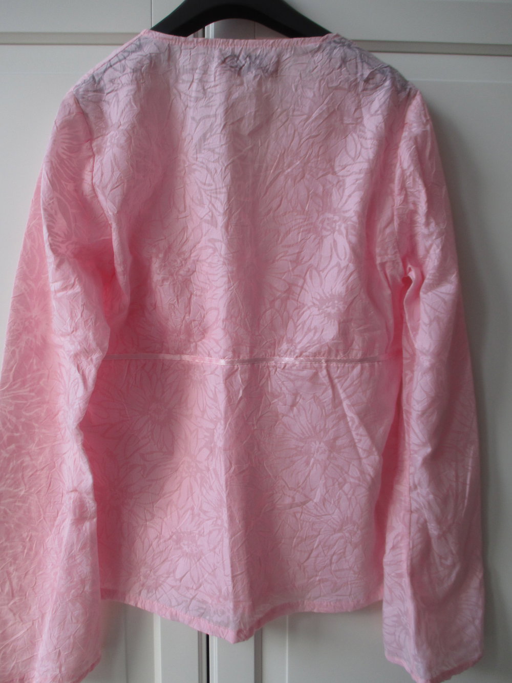 zuckersüße rosa Tunika, Wickeloptik, Boutiqueware, Gr. 36 , E.Penther Design, Ausbrenner, Seide, Baumwolle 