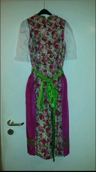 Superschönes Dirndl, neu mit Etikett, pink/grün/weiß