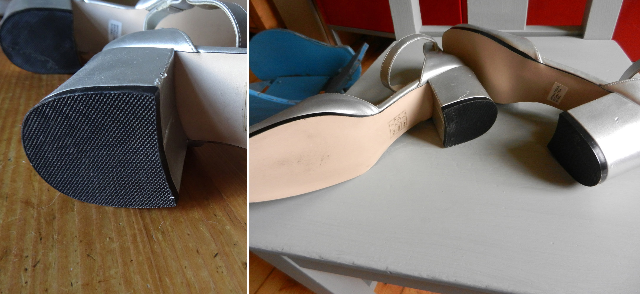 Berlin Vintage Silber Riemchenschuhe 39 Mottoparty Karneval Fasching