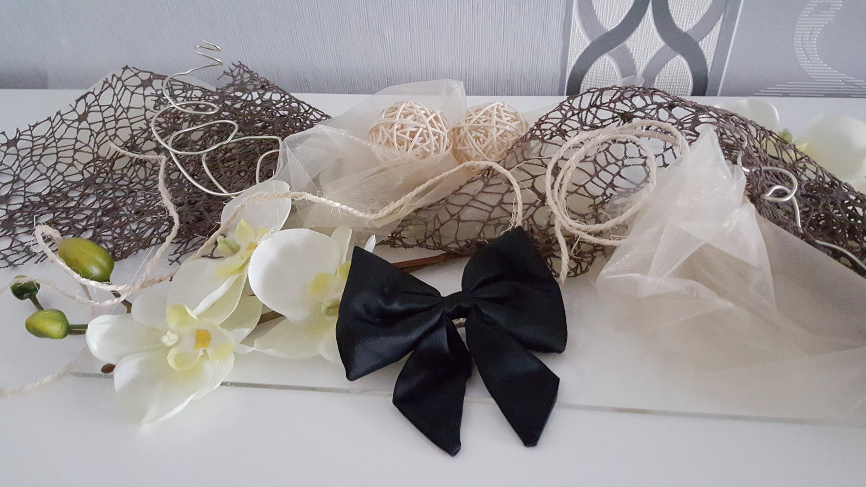 Lolita Cosplay Accessoire Schleife schwarz Haarschmuck 