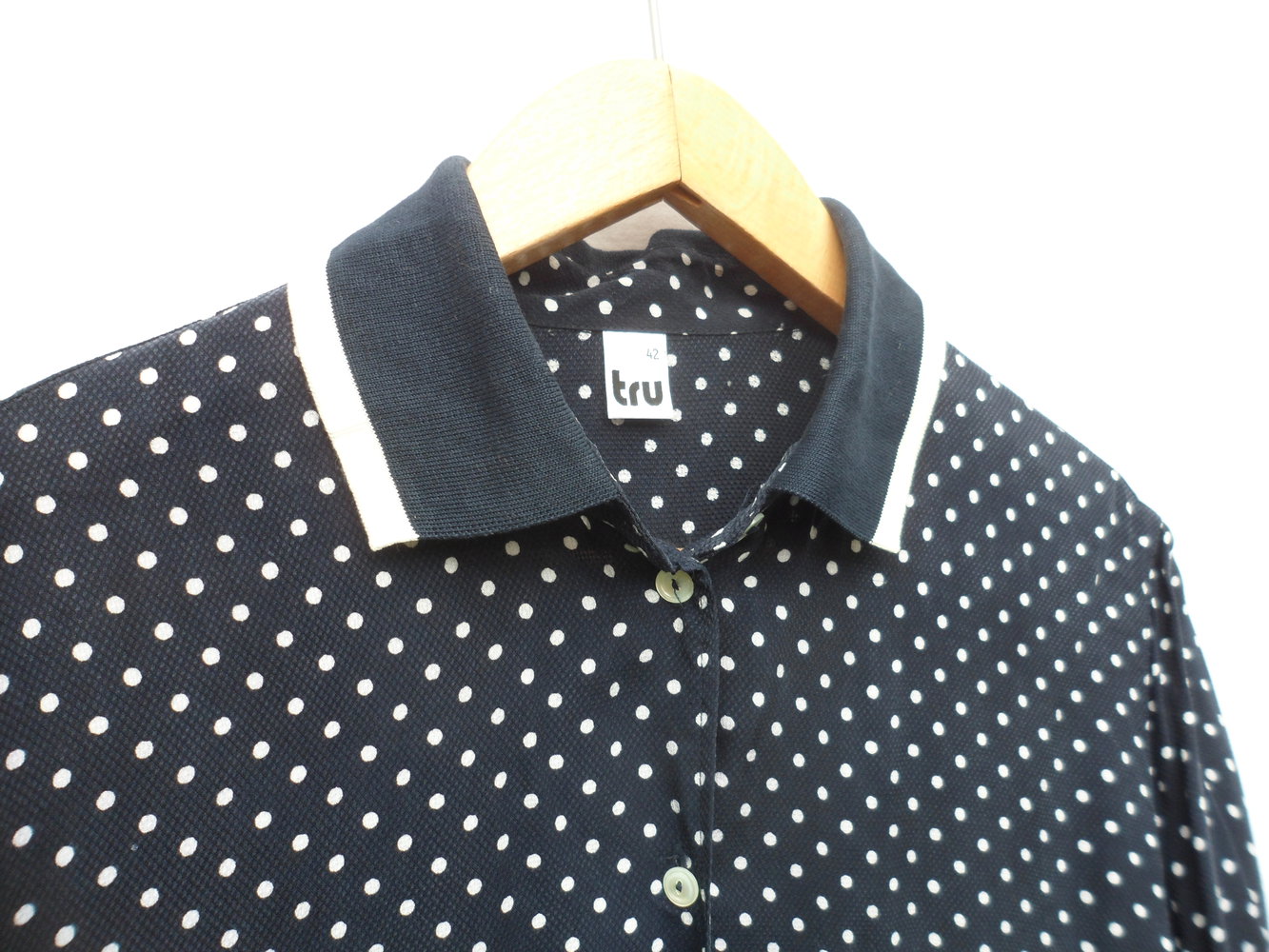 Pünktchen Bluse Marine