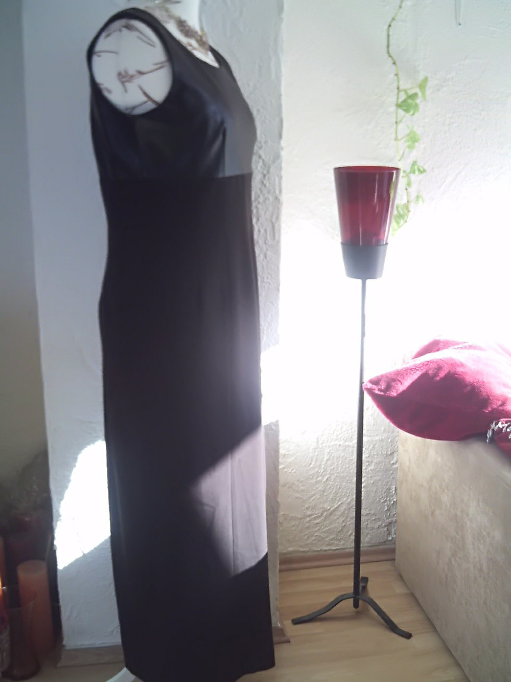 Braunes Kunstleder Maxikleid neu von MissH 42