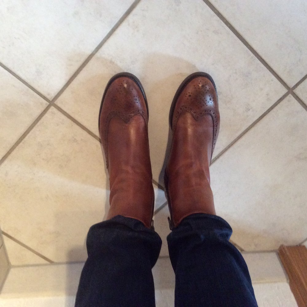 Pierrè Rizzolli Glattleder Stiefel Stiefelette Größe 38 Damen Budapestermuster Budapesterlochmuster